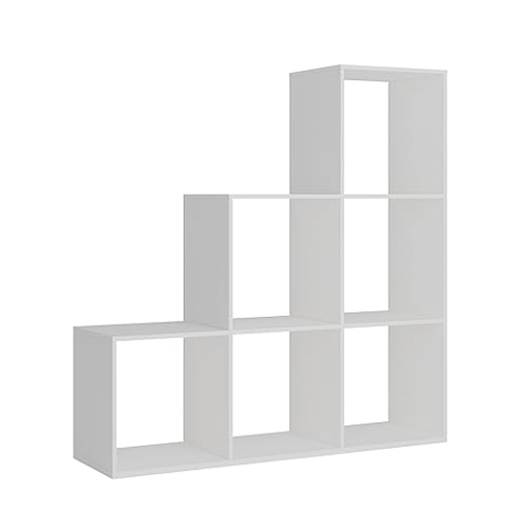 Oskar-Store Oskar Store Treppenregal Theresa, Weiß, 104 x 108 cm 6 Fächer