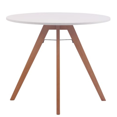 CLP Küchentisch Viktor I Esstisch Mit MDF Tischplatte I Bistrotisch Mit Buchenholzgestell, Größe:90 cm