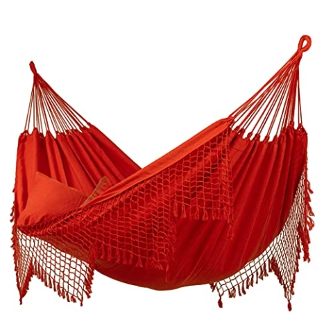 Tropilex Südamerikanische Hängematte Familie | Handgefertigt | Fairtrade | 9 Stile & 8 Farben zur Auswahl | Flexibel & Belastbar | Perfekt für den Garten, Camping und auf Reisen geeignet