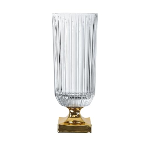 Nachtmann [W0724] Vase auf Fuß in Gold STK/1 651/81/40cm Minerva