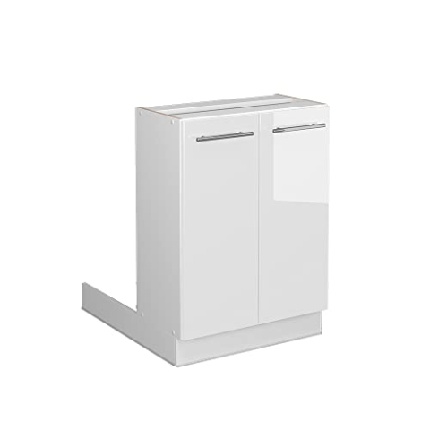 Vicco Kücheninsel Fame-Line, Weiß Hochglanz/Weiß, 60 cm ohne Arbeitsplatte