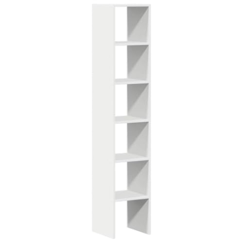 vidaXL Bücherregale 2 STK. Stapelbar Weiß 30x30x80 cm Holzwerkstoff, Bücherständer, Büroschrank, Aktenregal, Bücherschrank, Büroregal, Highboard