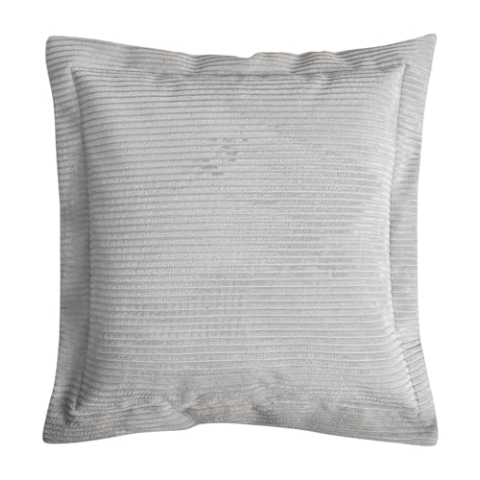 mokebo Sofakissen aus Cord 'Das Wölkchen', gemütliches & anschmiegsames Couchkissen oder Flatterkissen, auch als Dekokissen, Zierkissen oder Rückenkissen in Grau, 70x70x8 (B/H/T in cm)