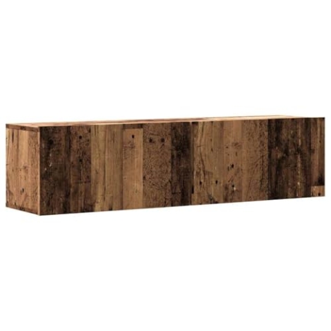 vidaXL TV-Wandschrank Altholz-Optik 120x30x30 cm Holzwerkstoff, HiFi-Schrank, TV-Konsole, TV-Möbel, Medienschrank, Stereoschrank, Schlafzimmerschrank