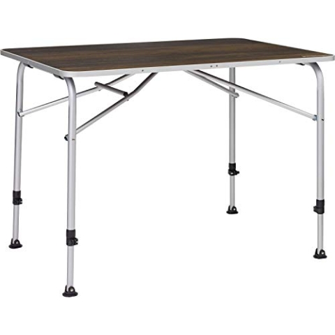 BERGER Livenza Campingtisch - Klapptisch Höhenverstellbar Alu Campingtisch Klappbar Camping Tisch Gartentisch Klappbar - Falttisch Esstisch Balkon Klapptisch Garten Terrasse (Dunkel, 80 x 60 cm)