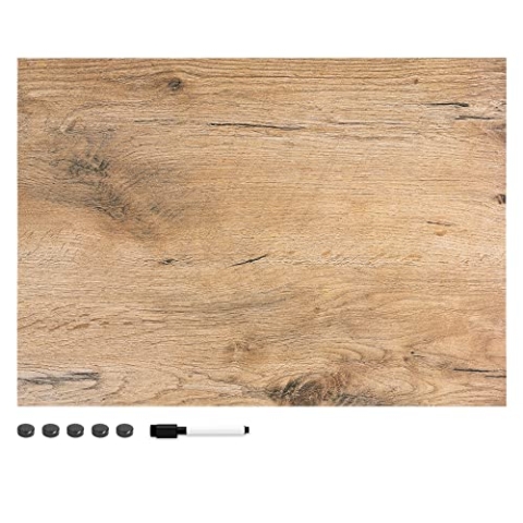 Navaris Magnettafel Magnetpinnwand Memoboard zum Beschriften - 70 x 50cm Notiztafel div. Designs - Tafel abwaschbar mit Magneten Stift