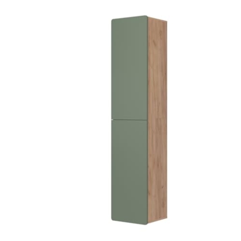 Vicco Hochschrank Izan, Badezimmerhochschrank, Grün/Goldkraft Eiche, 36.6 x 171.6 cm
