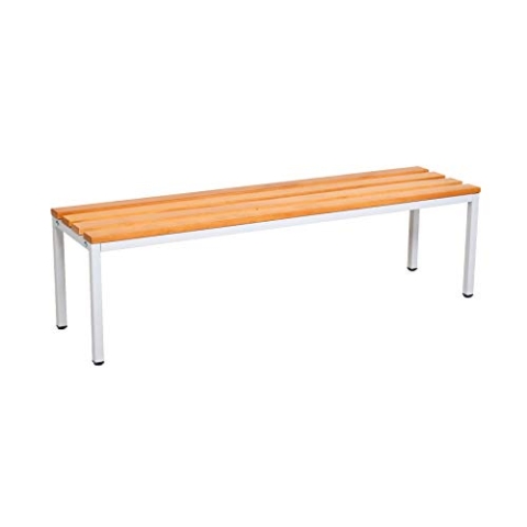 furni24 Sitzbank für Umkleideräume BxHxT: 150x42x40 cm, Umkleidesitzbank, Umkleidebank, Garderobenbank, Sportbank, Bank mit Echtholz für Fitnessstudio