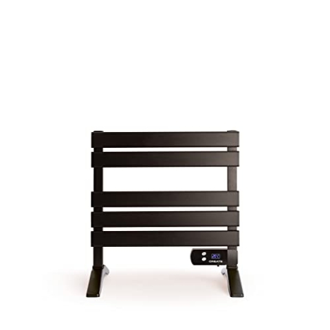 CREATE / WARM Towel Mini 150W / Elektrischer Badheizkörper Schwarz mit Standfüßen / 58,4x41x55,8cm / Leise, geringer Verbrauch, LCD-Display, 150W