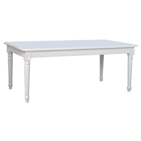 Moebelnet Amaretta Esstisch 100x180/230 inkl. 1 Zusatzplatte antik Weiss.
