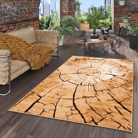 Pergamon Designer Teppich Samba Modern Beige Braun Nature in 5 Größen