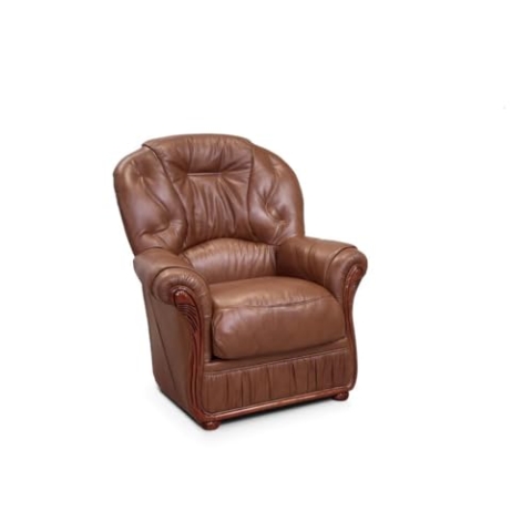 Vente-unique - Sessel, 100% Leder, Daphne, Braun