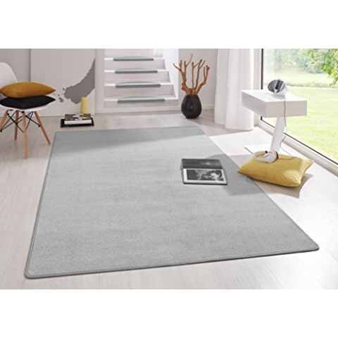 Hanse Home Indoor Teppich Fancy – Wohnzimmerteppich einfarbig Modern Velours Teppich für Esszimmer, Wohnzimmer, Kinderzimmer, Flur, Schlafzimmer, Küche – Grau, 200x280cm