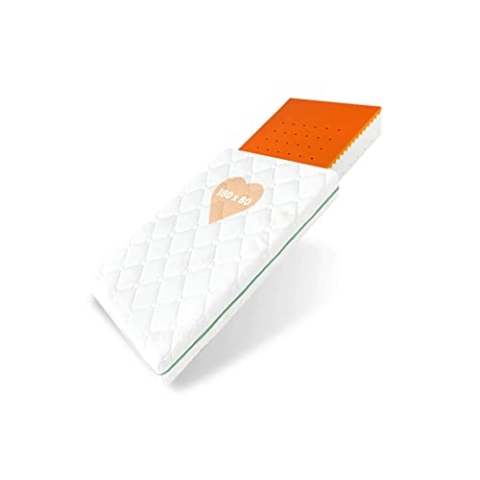 BestCare Visco Junior Kindermatratze Babymatratze Matratze Kaltschaummatratze 80x180 x13cm Viskoelastische Memory-Schaum waschbarer Aloe Vera Bezug Standard 100 by Oeko-TEX