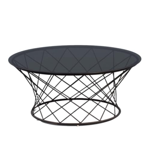 M2 Kollektion Noa Couchtisch, Metall, Schwarz, 80 x 80 x 35 cm