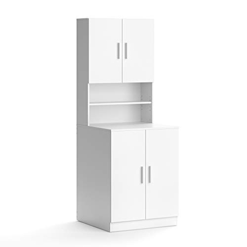 Vicco Waschmaschinenschrank Liana, Badmöbel, Weiß, 70.5 x 190.5 cm