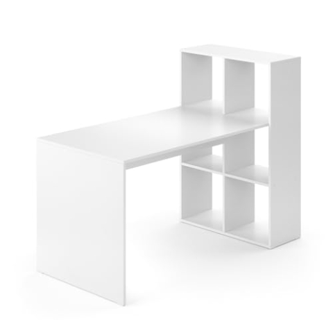 Vicco Schreibtisch Emir, Arbeitstisch für das Büro, Weiß, 72 x 144 cm