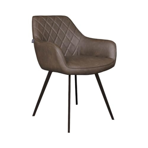 Kick Collection Esszimmerstühl Karl - Braun - Modern und Hochwertig - PU-Leder und Metall - Erhältlich in vielen Farben