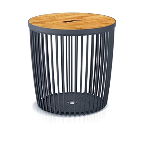 Gartenkorbstütze - dekorativer Beistelltisch CLUBO 100L., Abmessungen (mm) 590x590x455, Farbe Anthrazit