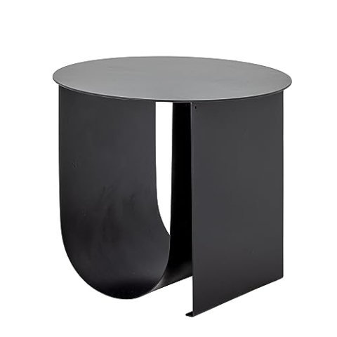 Bloomingville Cher Beistelltisch Ø 43 cm – Couchtisch im skandinavischen Design aus Metall, leicht & stabil, vielseitig einsetzbar als Sofatisch, Nachttisch oder Wohnzimmertisch