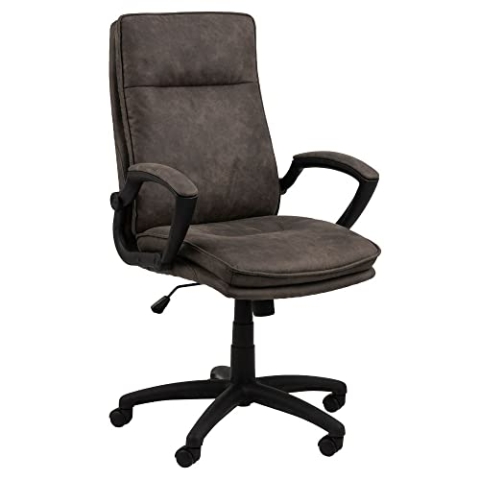 AC Design Furniture Bruno Schreibtischstuhl, Polyester, grau, L: 69.5 x W: 67 x H: 115 cm