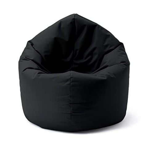 Lumaland Sitzsack Drops: runder Sitzsack (300 L) mit 2-in-1-Funktion für bequemes Sitzen & Liegen | Der Doppelagent für Relax-Momente in- & Outdoor I Mit anpassungsfähiger EPS-Füllung | Ø 120 x 75 cm