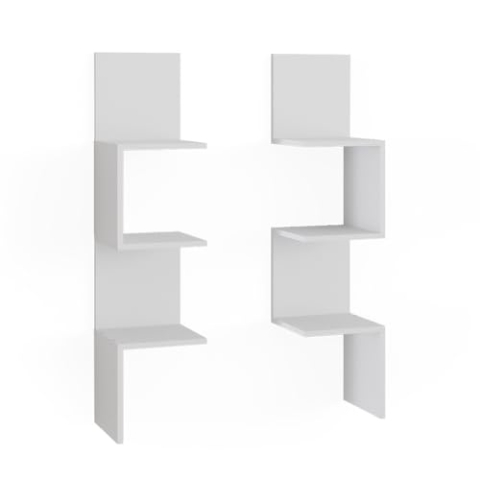 Vicco Eckregal Paolo, Bücherregal, Weiß, 28 x 116.4 cm 2er Set