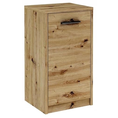 MATKAM Elegante Kommode BODO 1D, H/B/T 75 x 40 x 35 cm im modernen Design mit Regal und Tür (Artisan Eiche)