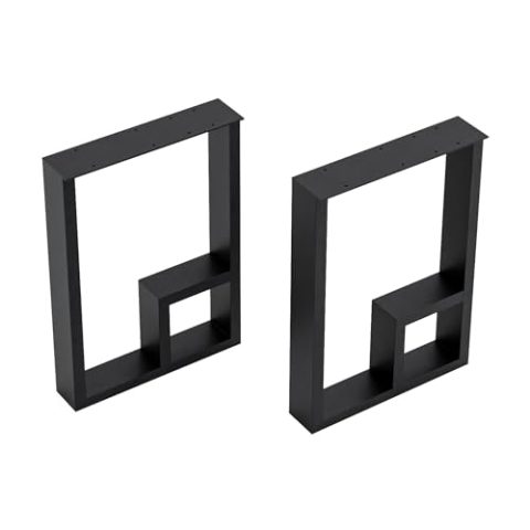 [en.casa] Tischgestell Kauhava 2er Set Tischbein 42 x 30 cm für Couchtisch Sitzhocker Metall Tischkufen Tischfüße Schwarz