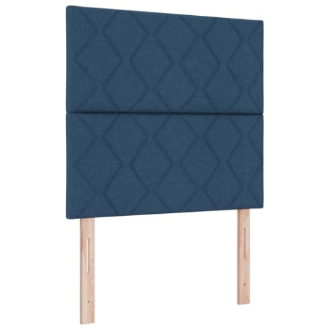 vidaXL Boxspringbett mit Matratze Blau 120x200 cm Stoff