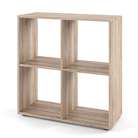Vicco Raumteiler Tetra, stehendes Bücherregal, Sonoma, 72 x 72.6 cm