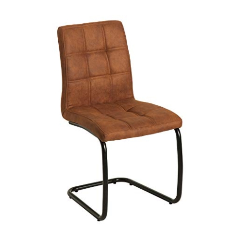 Riess Ambiente Moderner Freischwinger Stuhl Modena Hellbraun Design Steppung Esszimmerstuhl Stuhl