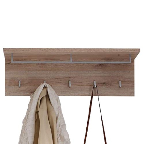 trendteam smart living - Garderobenpaneel Paneel - Garderobe - Malea - Aufbaumaß (BxHxT) 88 x 29 x 27 cm - Farbe Eiche San Remo Hell - 132447390