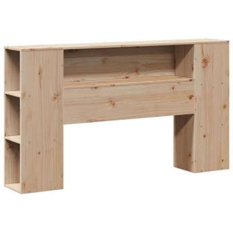 vidaXL Kopfteil, Bettkopfteil mit Stauraum, Freistehend Betthaupt für Holzbett Doppelbett, Holzkopfteil Bettzubehör Schlafzimmer, 120cm Massivholz Kiefer