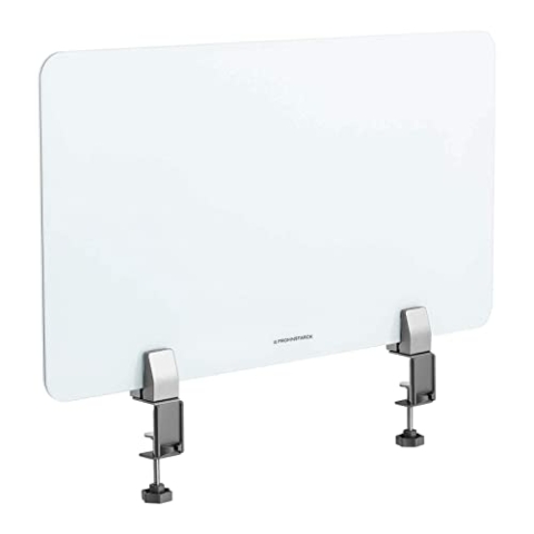 Fromm & Starck Star_DD_04 Schreibtischtrennwand 750 x 400 mm gehärtetes Glas Trennwand Schreibtisch Sichtschutz Schreibtisch Schreibtisch-Sichtschutz