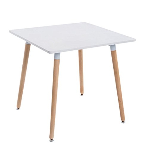 CLP ESS-Tisch BENTE, quadratisch 80 x 80 cm, Höhe 75 cm, 4 Holz-Beine mit Bodenschoner, Farbe:Natur