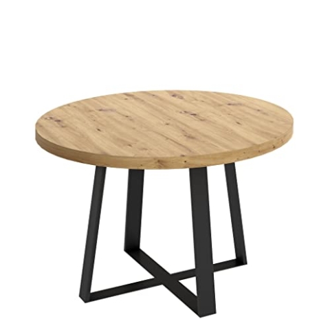 DEKIT GRUPO RIMOBEL Duna Esstisch, rund, Melamin, Nordic, 75 x 120 cm