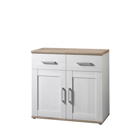 ROMANCE Kommode in Sibiu Lärche / Eiche San Remo Optik - Landhausstil Schrank mit viel Stauraum für Ihren Wohnbereich - 93 x 89 x 45 cm (B/H/T)
