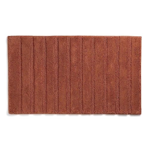 kela Badematte Megan, 80 cm x 50 cm, 100% Baumwolle, Terra, rutschhemmend, waschbar bis 30° C, geeignet für Fußbodenheizung, 23589