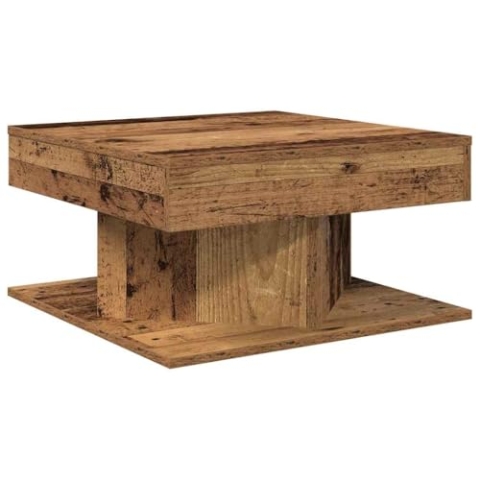 vidaXL Couchtisch Altholz-Optik 55x55x30 cm Holzwerkstoff, Beistelltisch, Wohnzimmertisch, Mitteltisch, Sofatisch, Kaffeetisch, Akzenttisch, Teetisch