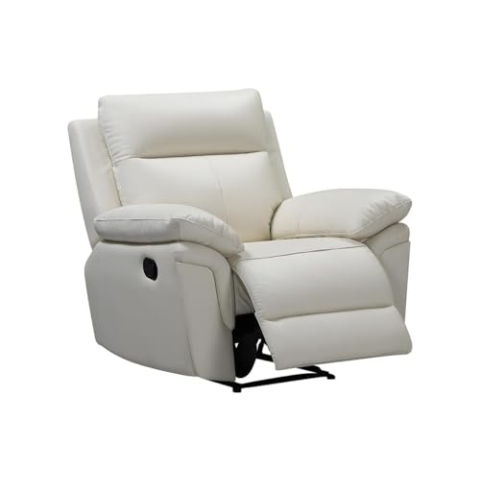Vente-unique-Relaxsessel Fernsehsessel - Büffelleder - Elfenbein - PAKITA
