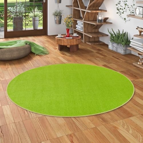 Joy Trend Velour Teppich Grasgrün in 7 Größen