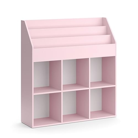 Vicco Kinderregal Luigi, Spielzeugregal für Faltboxen, Rosa, 107.2 x 114.2 cm ohne Faltboxen