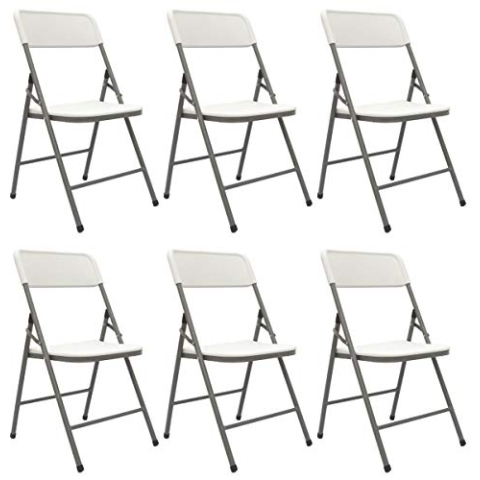 AMANKA 150kg Klappstuhl 6er Set - 50x46x83 Wetterfest Klappbar - Kunststoff Balkonstuhl Gartenstuhl