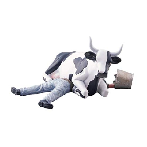 Cow Sitting on Man/NI Mu (medium)