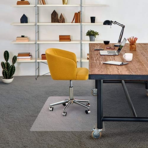 Floortex Cleartex Advantagemat Bodenschutzmatte aus Phthalatfreiem Vinyl für niederflorige Teppichböden bis 6 mm Florhöhe, transparent, 120 x 90 cm