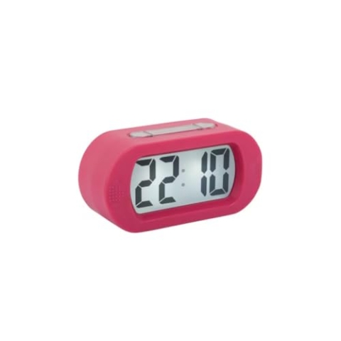 Karlsson Alarm Clock Gummy Rubberized Bright pink