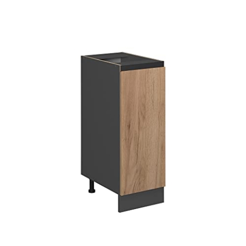 Vicco Apothekerschrank R-Line, Goldkraft Eiche/Anthrazit, 30 cm J-Shape, ohne Arbeitsplatte