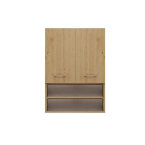 CDF Waschmaschinenschrank Pola Mini DK | Farbe: Eiche Artisan | Moderner Schrank über der Waschmaschine | Ablagefläche | Geräumige Einlegeböden | Einfache Montage | Glatte Seiten ohne Endkappen