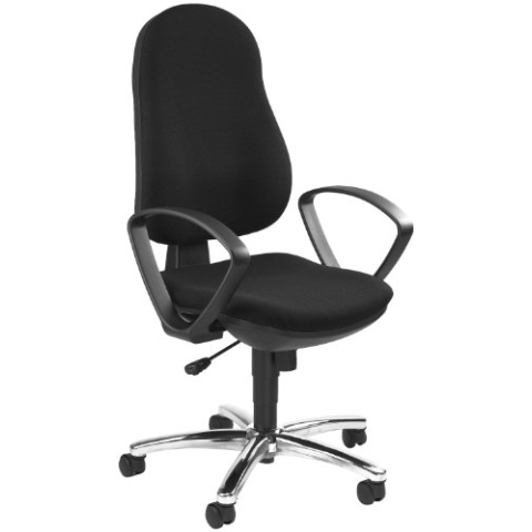 Topstar Synchro Steel II 8929G20 Bürostuhl, Schreibtischstuhl, inkl. Armlehnen, Bezugsstoff schwarz